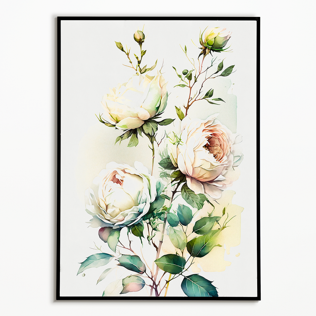 White rose II - Art Print