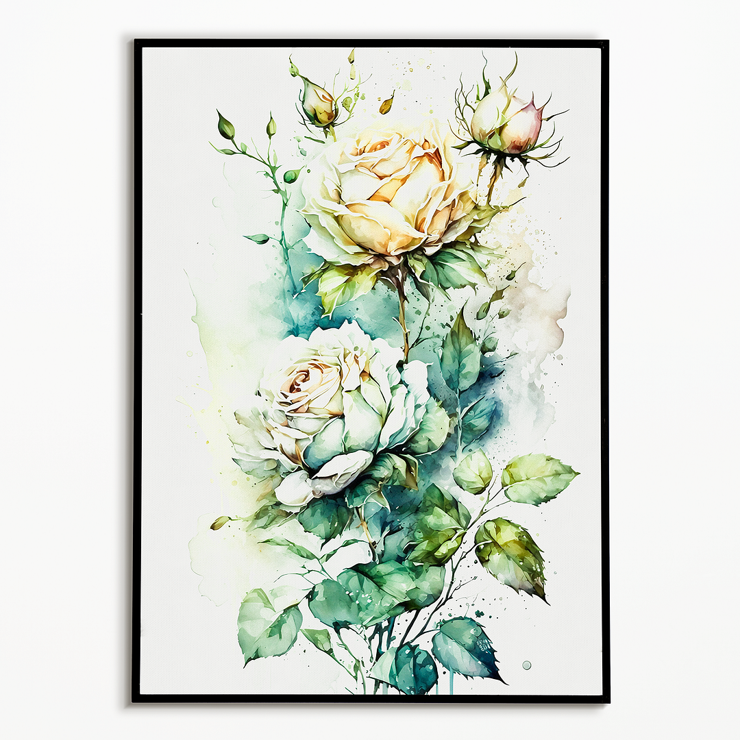 White rose III - Art Print