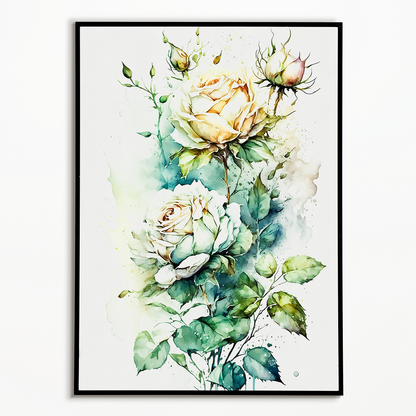 White rose III - Art Print