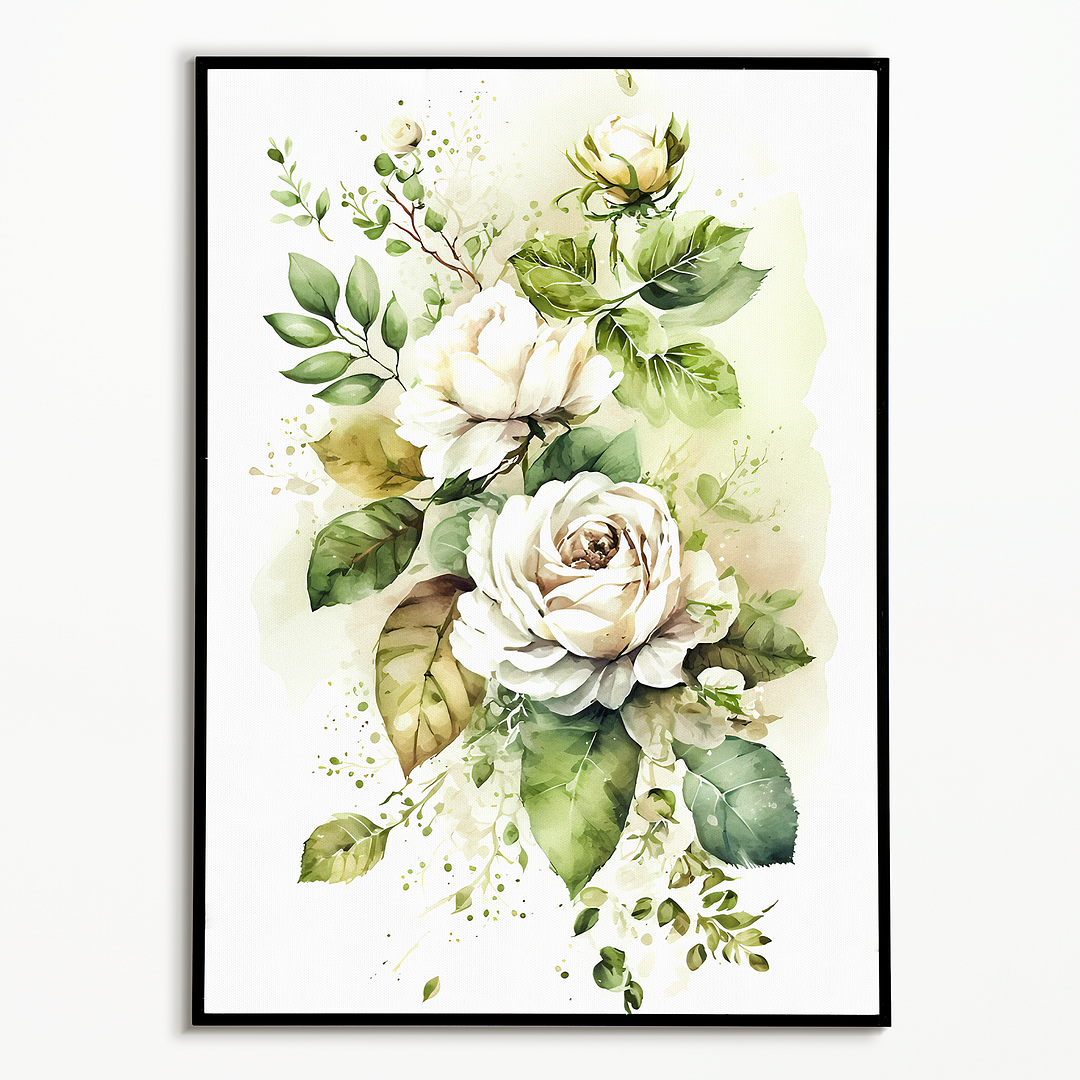 White rose IV - Art Print