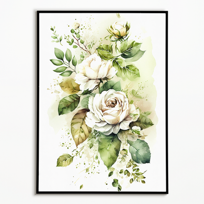 White rose IV - Art Print