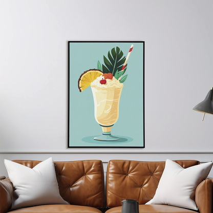 Pina colada (Light blue) - Art Print