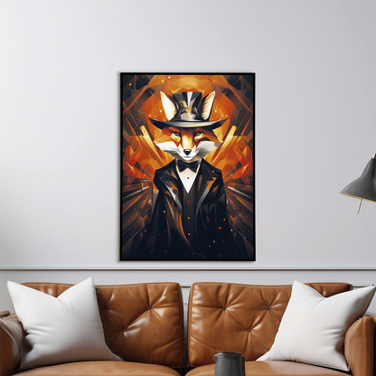 A gentleman fox - Art Print