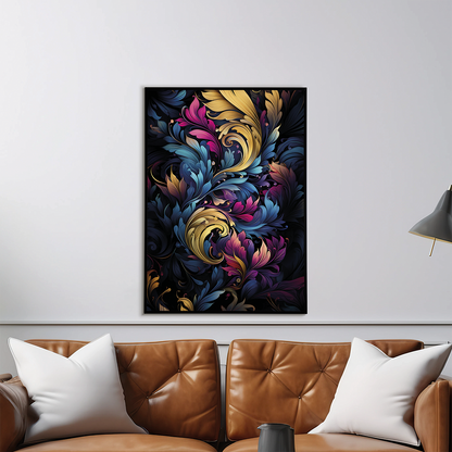 colourful leaves pattern  - Art Print