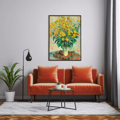 Jerusalem Artichoke Flowers By Claude Monet - Art Print
