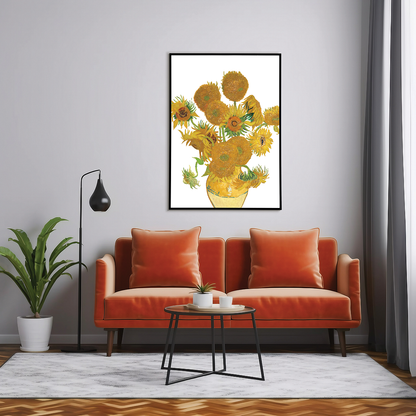 Sunflowers Cutout By Van Gogh - Art Print