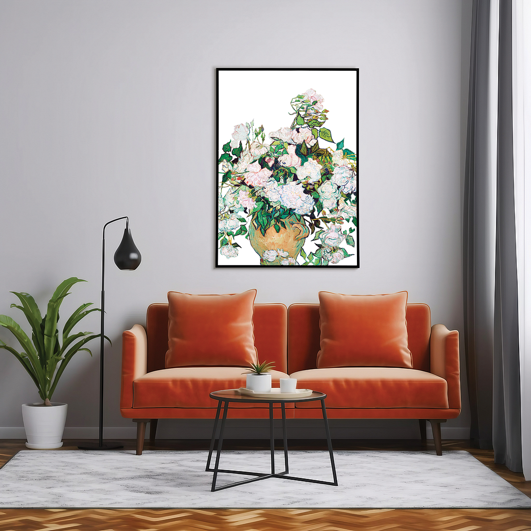 Roses Cutout By Vincent Van Gogh - Art Print