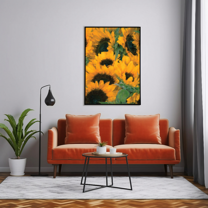 Painting of sunflowers - Art Print