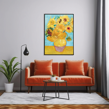 Vase with Twelve Sunflowers By Vincent van Gogh's - Art Print