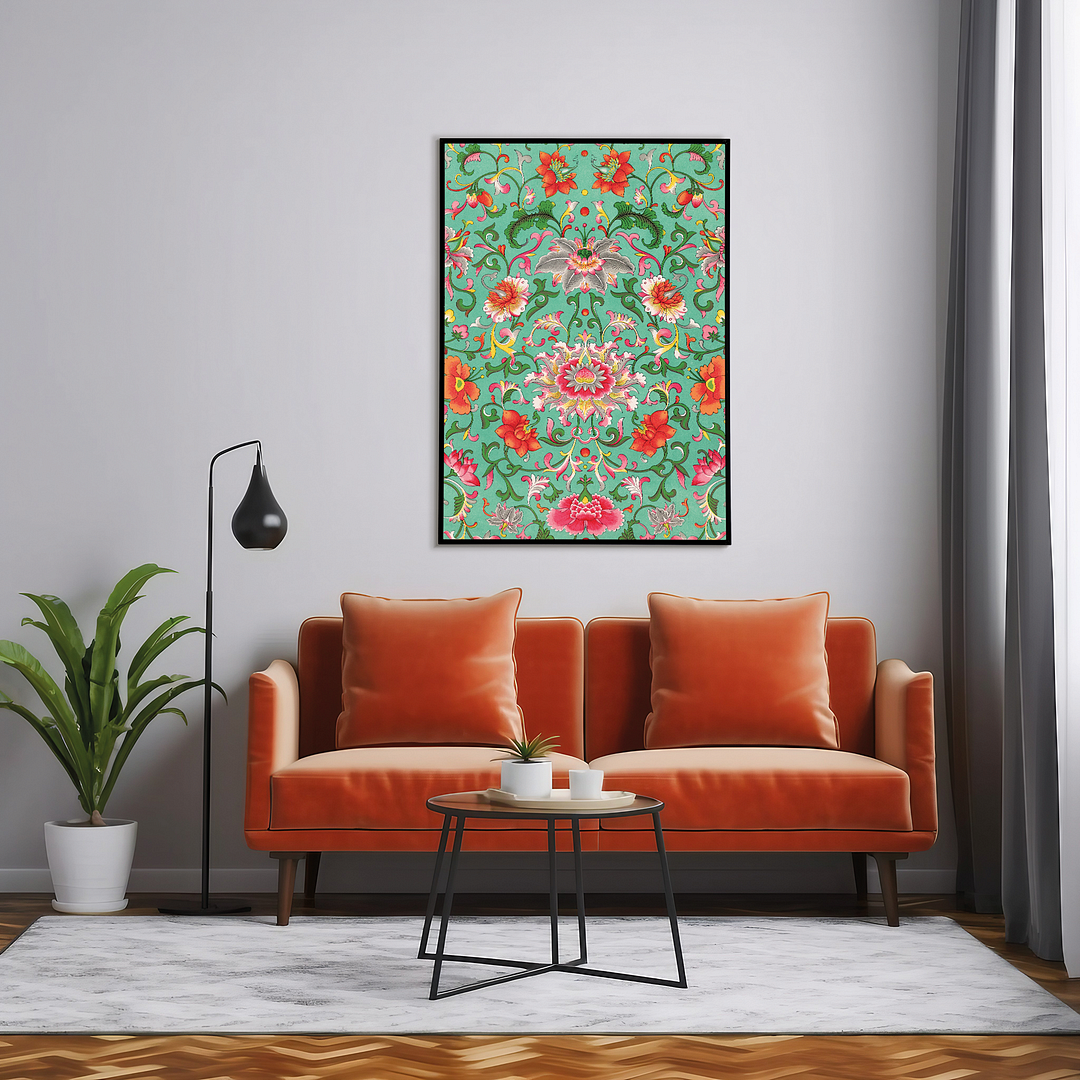 Colorful floral pattern - Art Print