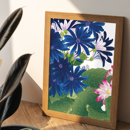 Blue Cineraria By Tanigami Kônan Art-Print