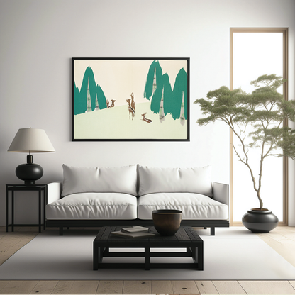 Deer By Kamisaka Sekka. - Art Print