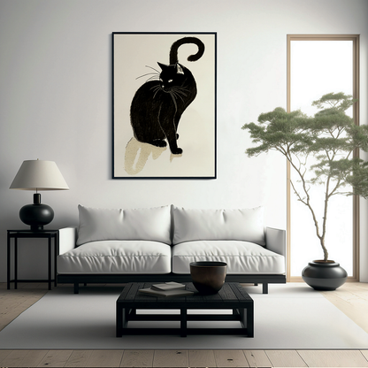 Black cat - Art Print