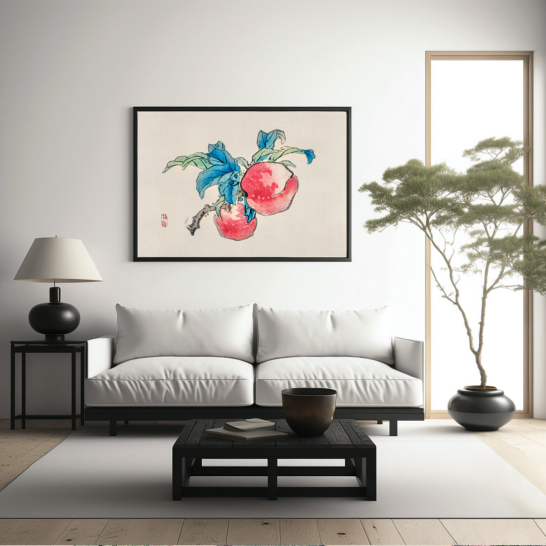 Peaches by Kōno Bairei - Art Print