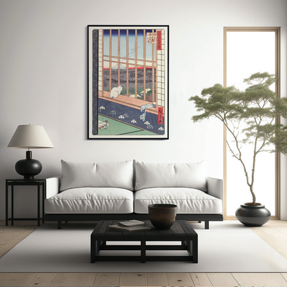 Revelers Returned from the Tori no Machi Festival at Asakusa - Art Print