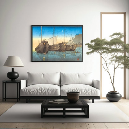 Junks in Inatori Bay, Izu By Takahashi Shōtei - Art Print