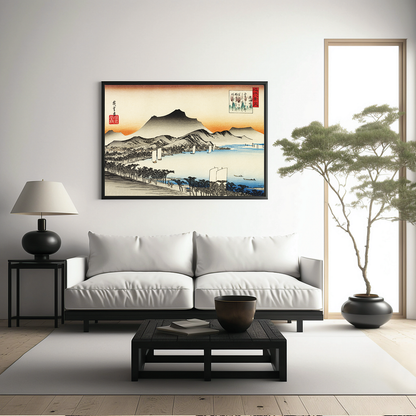 Clearing Weather at Awazu, Lake Biwa By Hiroshige - Art Print
