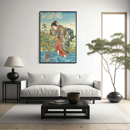 The Ide Tama River in the Province of Yamashiro II by Utagawa Kuniyoshi - Art Print