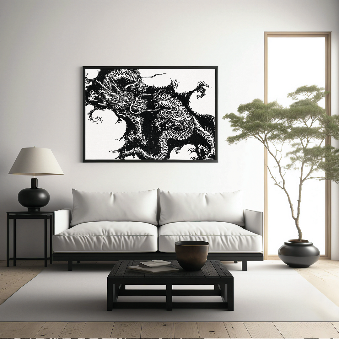 Japanese dragon by Shumboku - Art Print