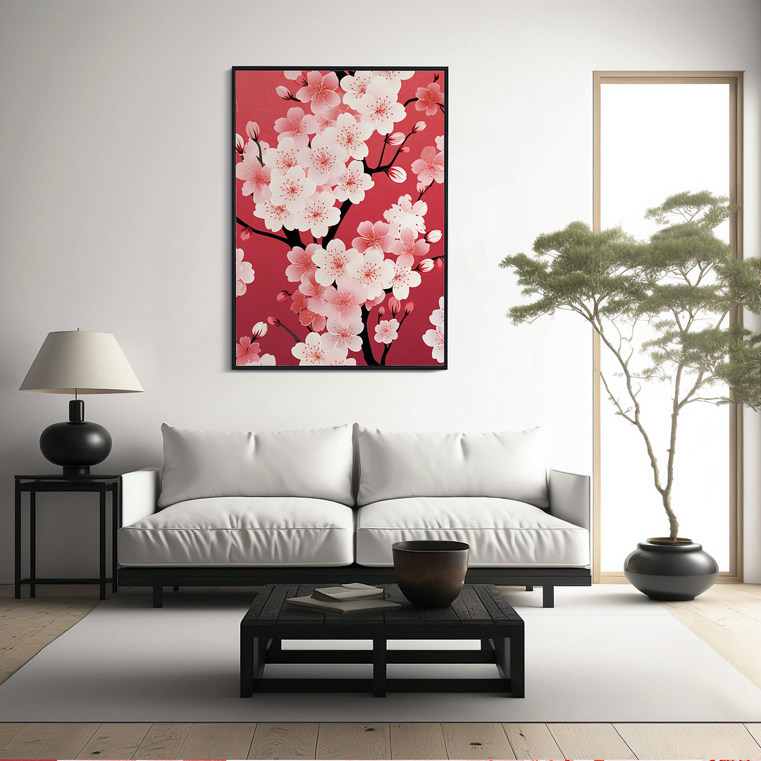 Pink Blossom branch - Art Print