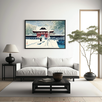 Snow at Shiba Park By Kawase Hasui - Art Print