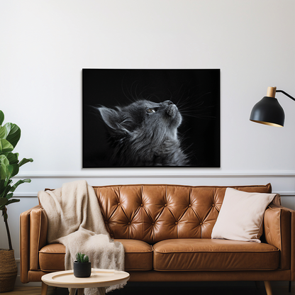 Cute gray cat - Art Print