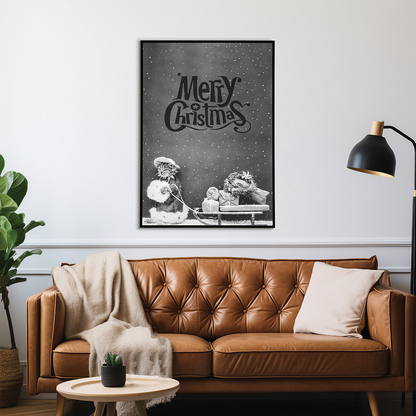 Santa Cat (Merry Christmas) - Art Print