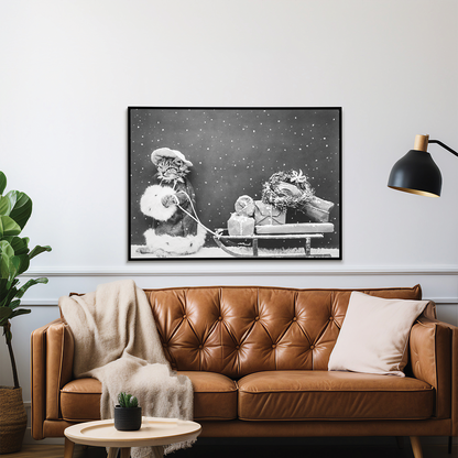 Santa Cat - Art Print