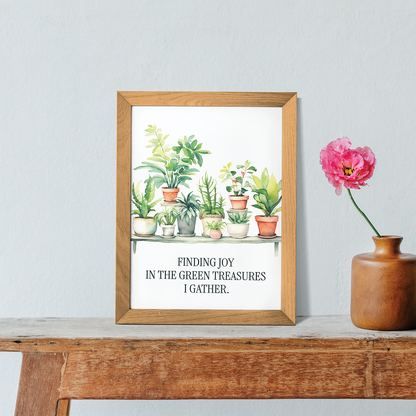 Green Treasures I gather. - Art Print