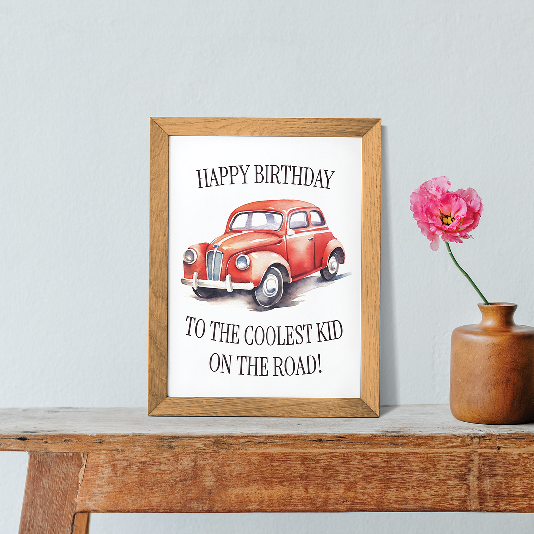Coolest kid on the road! - Art Print