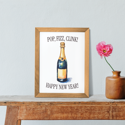 Pop, fizz, clink!  - Art Print