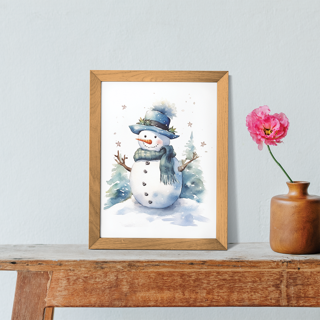 Snow man - Art Print