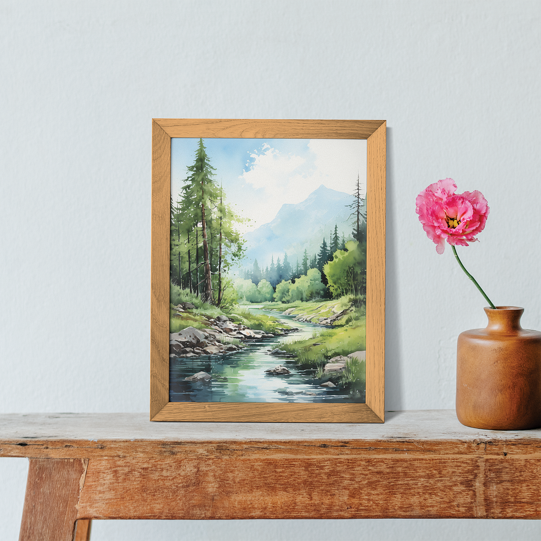 Summer landscape scene - Art Print
