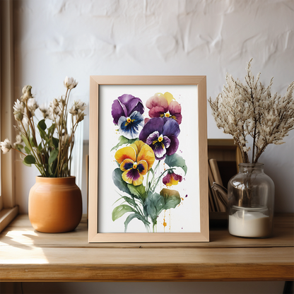 Pansies I - Art Print