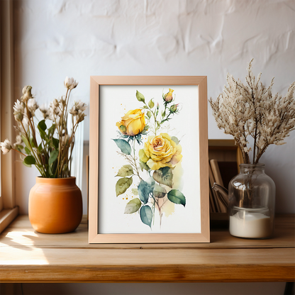Yellow rose I - Art Print