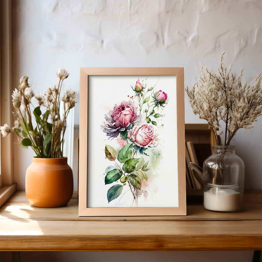 Pink rose II - Art Print