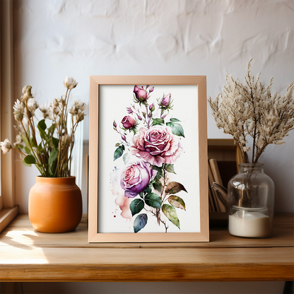 Pink rose III - Art Print