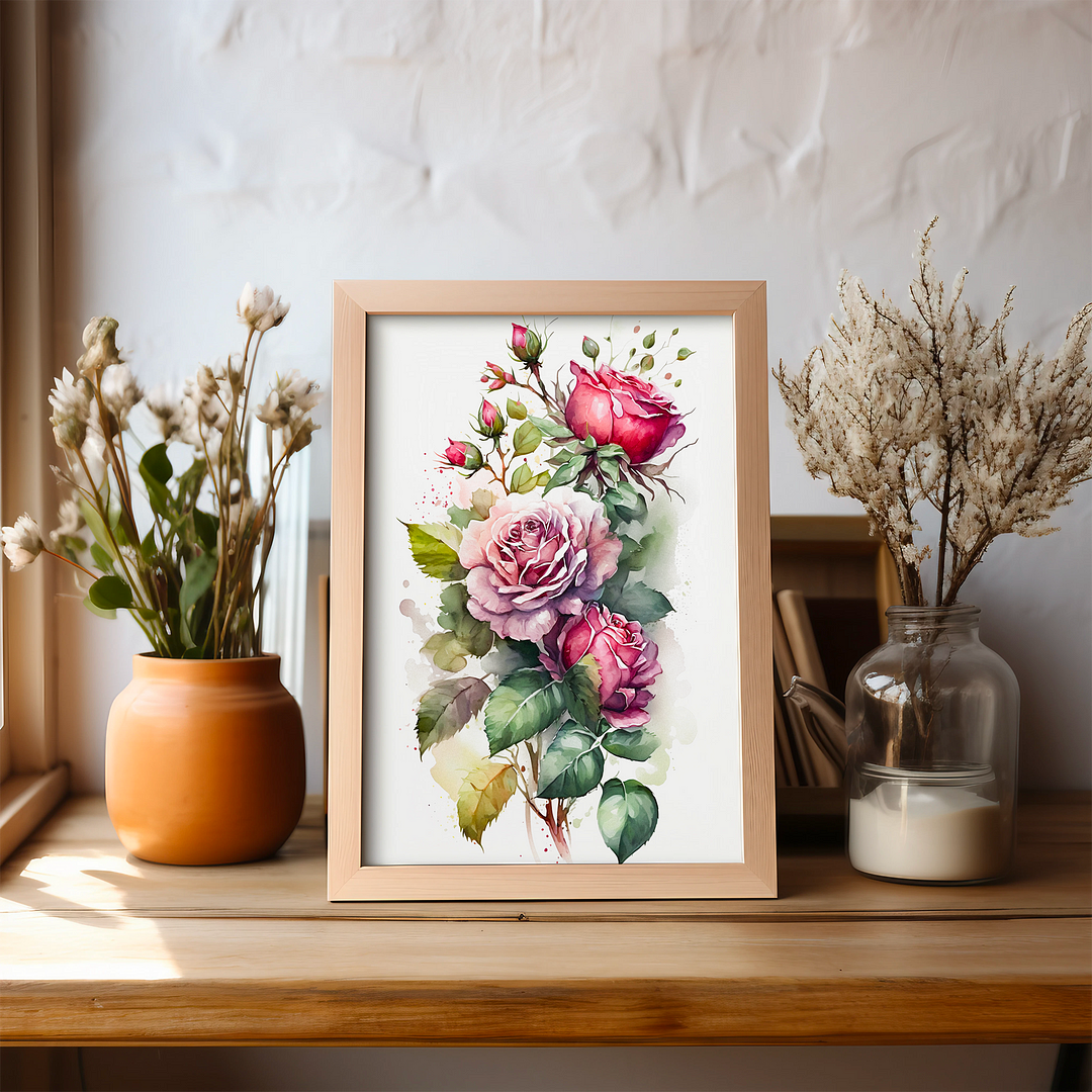 Pink rose IV - Art Print