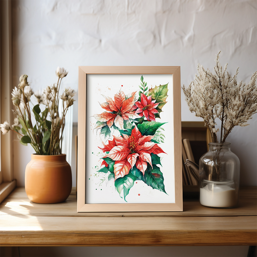 Poinsettias III - Art Print