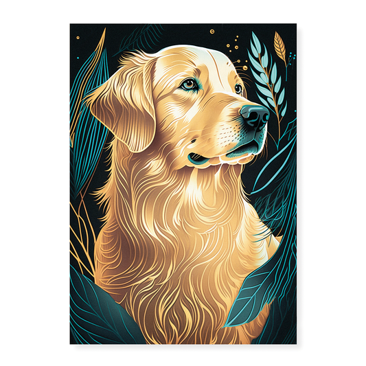 Proud golden retriever - Art Print