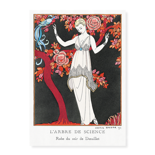 L'Arbre de science: Robe du soir de Doeuillet by George Barbier - Art Print