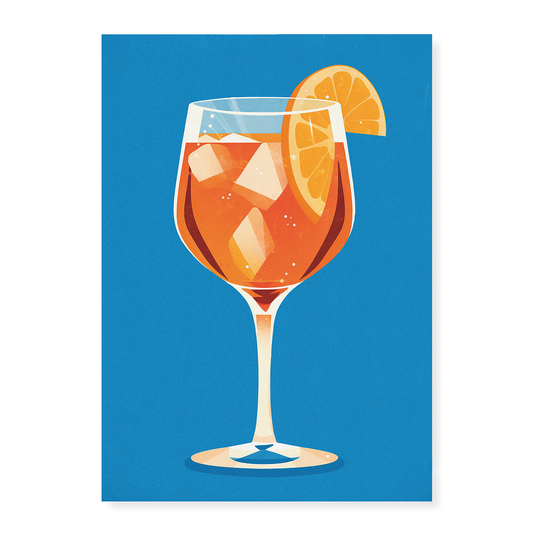 Aperol Spritz (Blue) - Art Print
