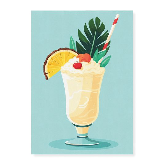 Pina colada (Light blue) - Art Print