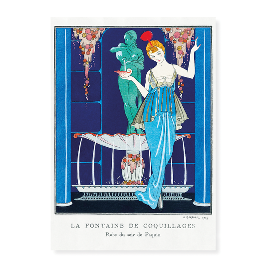 La Fontaine de coquillages: Robe du soir de Paquin - Art Print