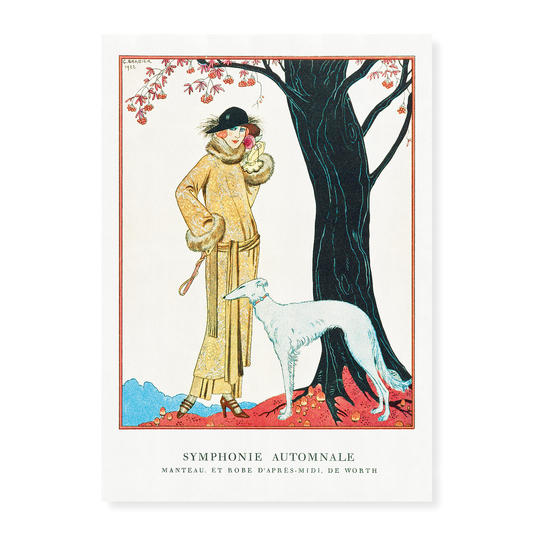 Autumn Symphony: Mantle and Afternoon Dress - Art Print