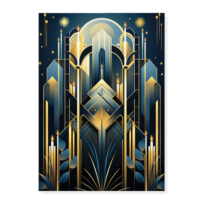 Art Deco Pattern (Candles) - Art Print