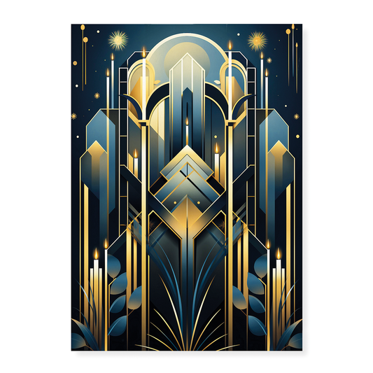 Art Deco Pattern (Candles) - Art Print