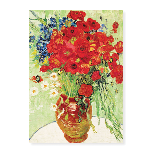 Vase with Daisies and Poppies By Vincent van Gogh - Art Print