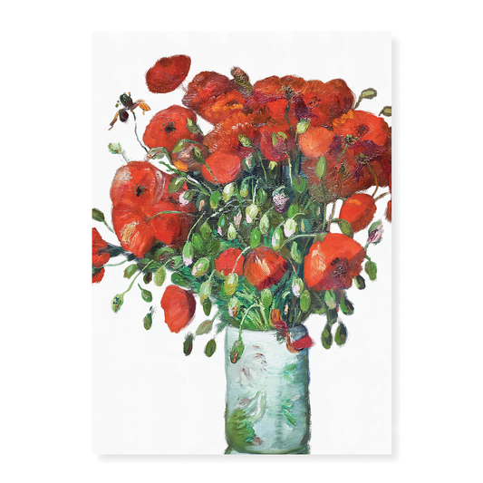 Vase with Poppies Cutout By Van Gogh - Art Print