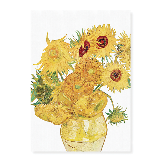 Vase with Twelve Sunflowers Cutout By Van Gogh - Art Print